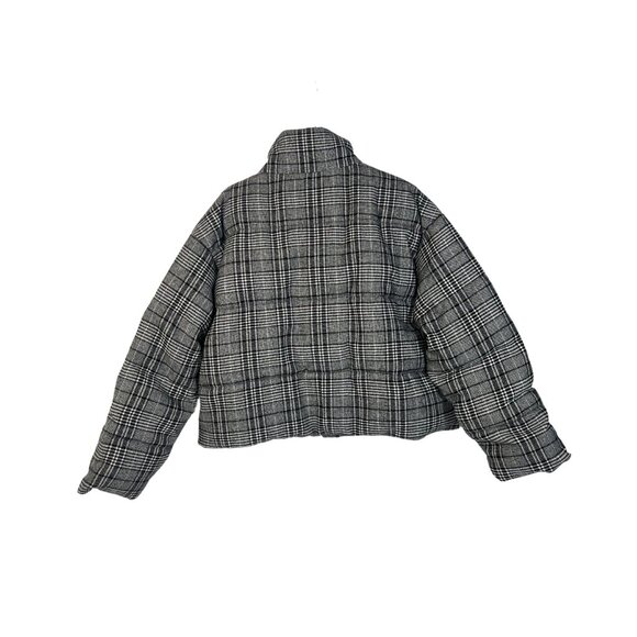 A New Day Women’s Black & White Plaid Puffer Jacket – Size M, Warm & Stylish - Picture 2 of 5